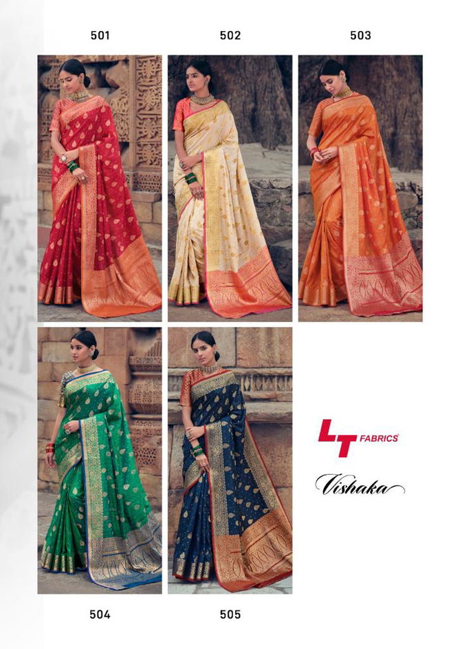 Lt Vishaka  Silk Latest fancy Designer Festive Wear Silk Heavy Sarees Collection